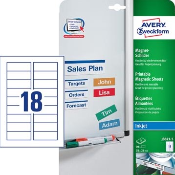 Avery Magneetetiketten 78 x 28 mm, doos van 90 stuks-3