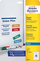 Avery Magneetetiketten 78 x 28 mm, doos van 90 stuks