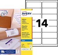 AVERY universele etiketten 99,1 x 38,1mm 14 etiketten per vel-2