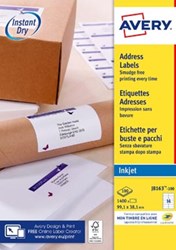 AVERY universele etiketten 99,1 x 38,1mm 14 etiketten per vel