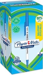 Paper Mate balpen Kilometrico medium doos van 50 stuks blauw