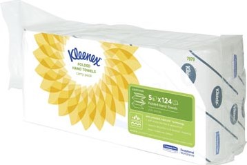 Papieren handdoekjes Kleenex 21,5 x 31,5 cm interfold 2- laags wit