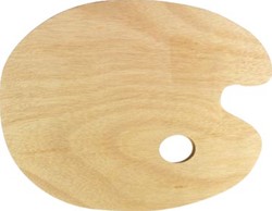 Kangaro ovalen mengpalet uit MDF 30 x 24 cm