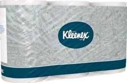 Kleenex toiletpapier 3-laags, pak van 6 rollen, 350 vellen per rol, wit