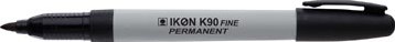 Ikon permanent marker met fijne harde punt, zwart