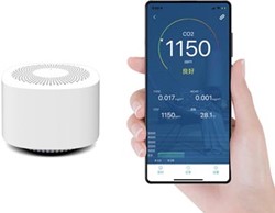 CO2 meter luchtkwaliteitsmeter Kokoon Air Protect mini Bluetooth
