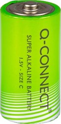 C batterij Q-CONNECT LR14 1.5V alkaline 2 stuks