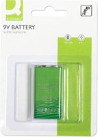 9 volt batterij Q-CONNECT alkaline 6LR61 MN1604-2