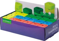Q-CONNECT potloodslijper 1 gaats geassorteerde kleuren-3