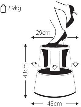  Opstapje met wieltjes kunststof zwart Q-CONNECT-2
