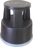  Opstapje met wieltjes kunststof zwart Q-CONNECT