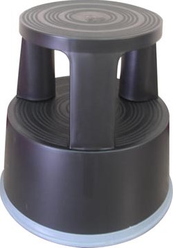  Opstapje met wieltjes kunststof zwart Q-CONNECT