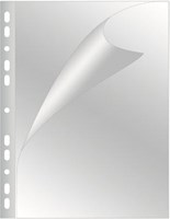 Q-CONNECT geperforeerde showtas A4 11-gaatsperforatie glashelder 80 micron pak van 25 stuks