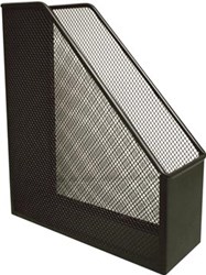 Q-CONNECT Tijdschrifthouder in mesh metaal, zwart