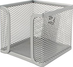 Q-CONNECT memokubus metaal zilver