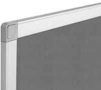 Q-CONNECT textielbord met aluminium frame 90 x 60 cm grijs-2