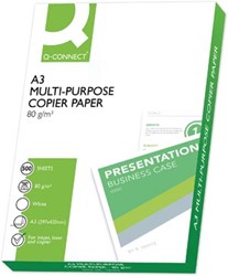 Q-CONNECT kopieerpapier A3 80 g pak van 500 vel wit