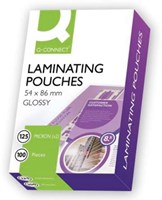 Lamineerhoezen 2x 125 micron 54x86mm 100 stuks Q Connect-3