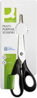 Q-CONNECT schaar, ft 21 cm, rechts, ronde punt, RVS, zwart, blister van 1 stuk-2