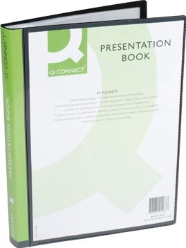 Q-CONNECT showalbum personaliseerbaar A4 40 tassen zwart