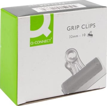 Q-CONNECT bulldogclip zwart 32 mm doos van 10 stuks-2