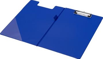 Klemplaat Q-CONNECT A4 blauw dubbel