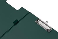 Klemplaat Q-CONNECT groen met opbergvak A4-2