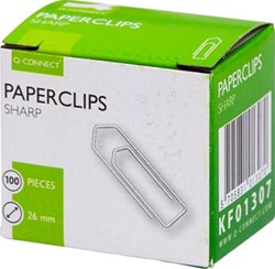 Q-CONNECT papierklemmen 26 mm doos van 100 stuks