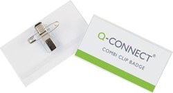 Q-CONNECT badge met combiklem 90 x 54 mm