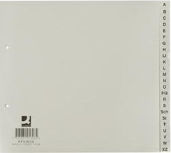 Q-CONNECT tabbladen set A-Z 1/2 uit pp grijs