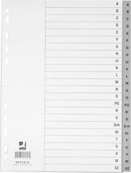 Q-CONNECT alfabetische tabbladen A4 PP met indexblad 24 tabs grijs
