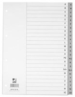 Q-CONNECT alfabetische tabbladen A4 PP met indexblad 24 tabs grijs-2