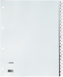 Q-CONNECT alfabetische tabbladen A4 PP 24 tabs grijs