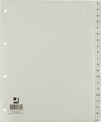 Q-CONNECT alfabetische tabbladen A4 PP 20 tabs grijs