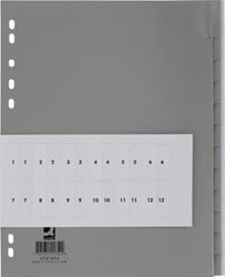 Tabbladen 12 tabs A4 grijs PP