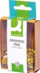 Q-CONNECT punaises doosje van 120 stuks messing