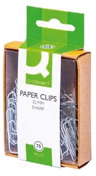 Q-CONNECT papierklemmen 32 mm doos van 75 stuks ophangbaar-3