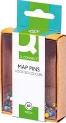 Punaises geassorteerde kleuren 60 stuks Q-CONNECT