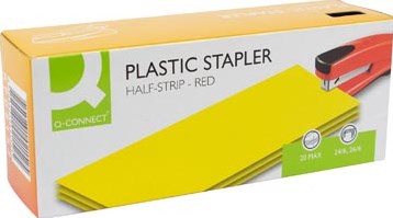 Q-CONNECT nietmachine half strip 20 blad kunststof rood-2