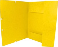 Q-CONNECT elastomap A4 3 kleppen en elastieken karton geel-2