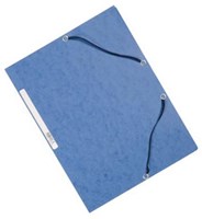 Q-CONNECT elastomap A4 3 kleppen en elastieken karton blauw-3
