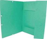 Q-CONNECT elastomap A4 3 kleppen en elastieken karton groen-2
