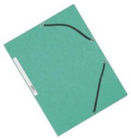 Q-CONNECT elastomap A4 3 kleppen en elastieken karton groen-3