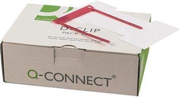 Q-CONNECT archiefbinder D-clip doos van 100 stuks rood-3