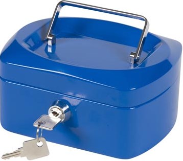 Q-CONNECT geldkoffer 155 x 120 x 75 mm blauw
