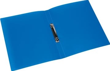 Q-CONNECT ringmap PP 2 ringen 16 mm transparant blauw-2