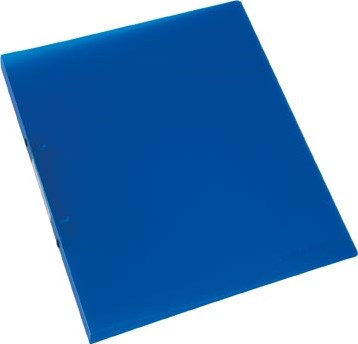 Q-CONNECT ringmap PP 2 ringen 16 mm transparant blauw