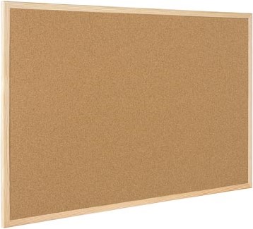 Q-CONNECT kurkbord, met houten frame, 60 x 90 cm