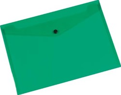 Q-CONNECT documentenmap A4 transparante PP drukknopsluiting groen