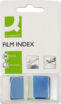 Index tabs Q-CONNECT 25 x 45 mm 50 tabs blauw-2